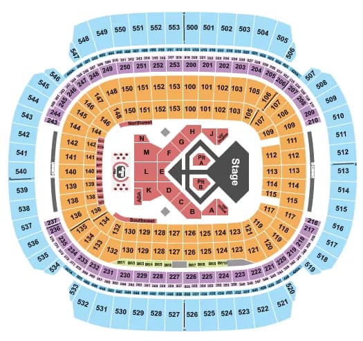 MT BANK STADIUM USHER Seating Map Seating Chart