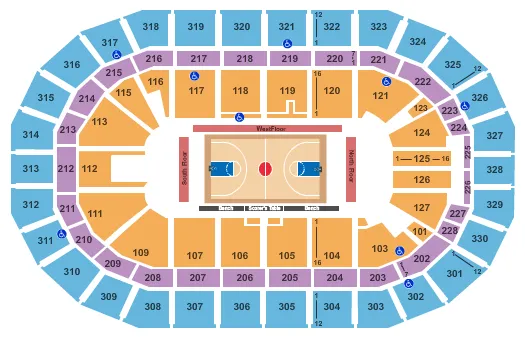 HARLEM GLOBETROTTERS Seating Map Seating Chart
