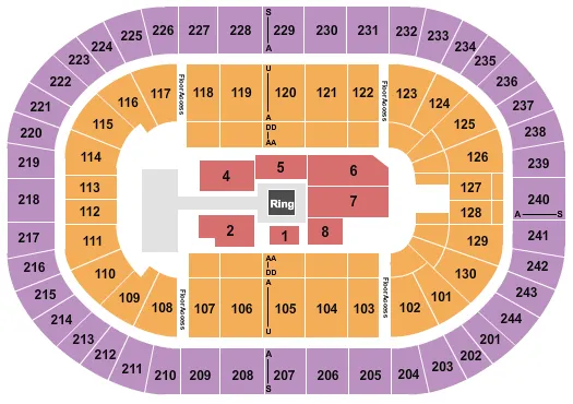 ALL ELITE WRESTLING Seating Map Seating Chart