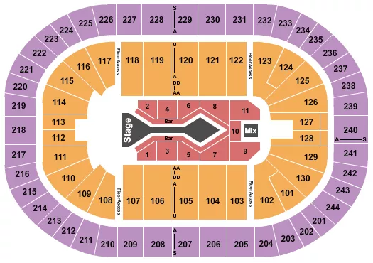 BLAKE SHELTON Seating Map Seating Chart