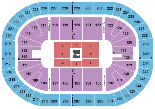 CENTER STAGE Seating Map Seating Chart