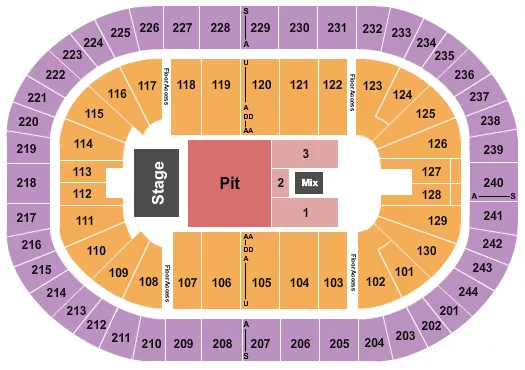 ENDSTAGE GA PIT Seating Map Seating Chart