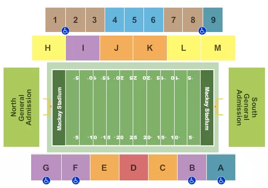 FOOTBALL Seating Map Seating Chart