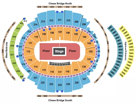 CENTER STAGE 2 Seating Map Seating Chart