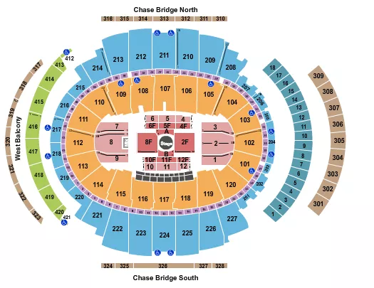 CENTER STAGE 3 Seating Map Seating Chart