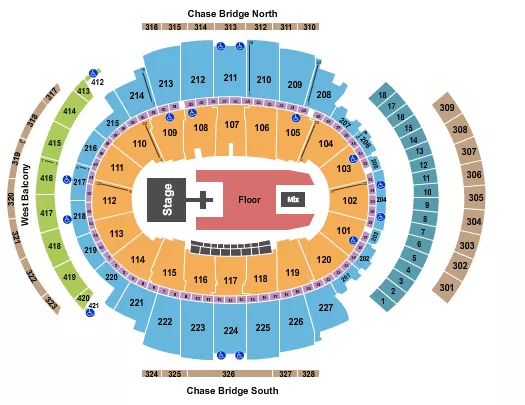 DUA LIPA Seating Map Seating Chart