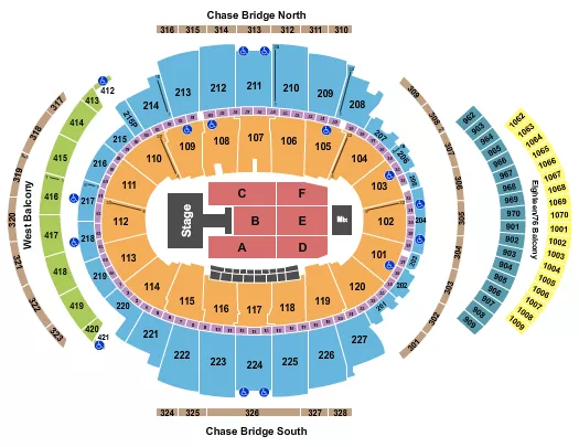 ENDSTAGE CATWALK Seating Map Seating Chart
