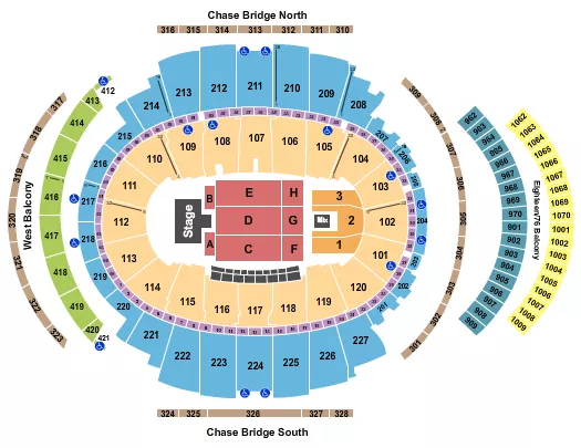 ENDSTAGE SMALL AB Seating Map Seating Chart