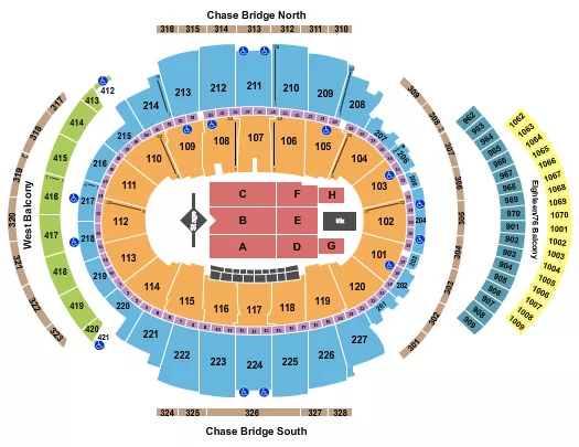 J COLE Seating Map Seating Chart