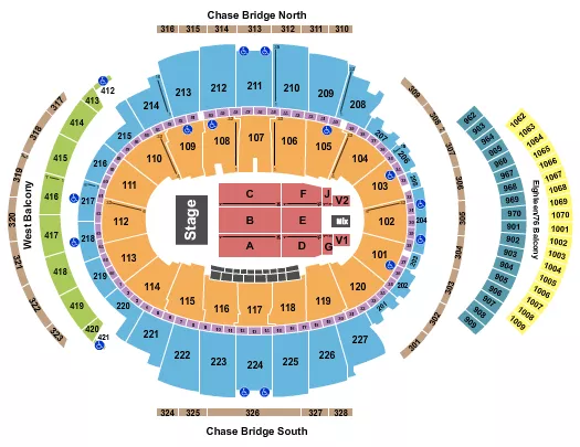JONAS BROTHERS Seating Map Seating Chart