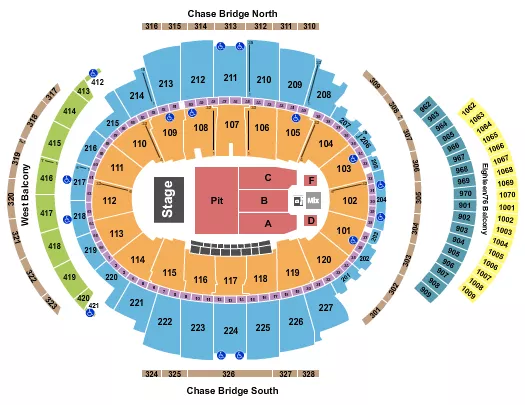 MUMFORD SONS Seating Map Seating Chart