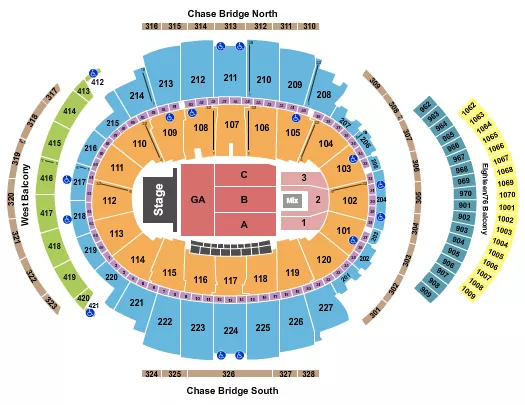 SPRINGSTEEN Seating Map Seating Chart