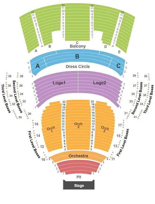 ENDSTAGE 3 Seating Map Seating Chart
