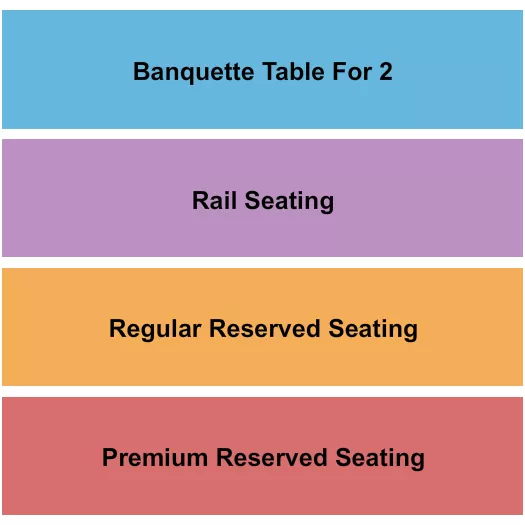 PREMIUM REGULAR RAIL BANQUETTE Seating Map Seating Chart