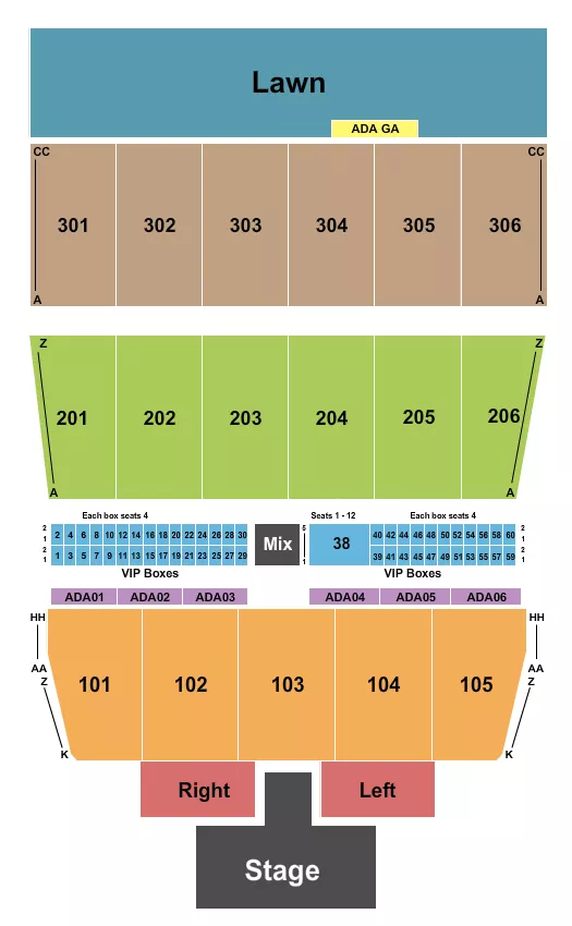 MATT RIFE Seating Map Seating Chart