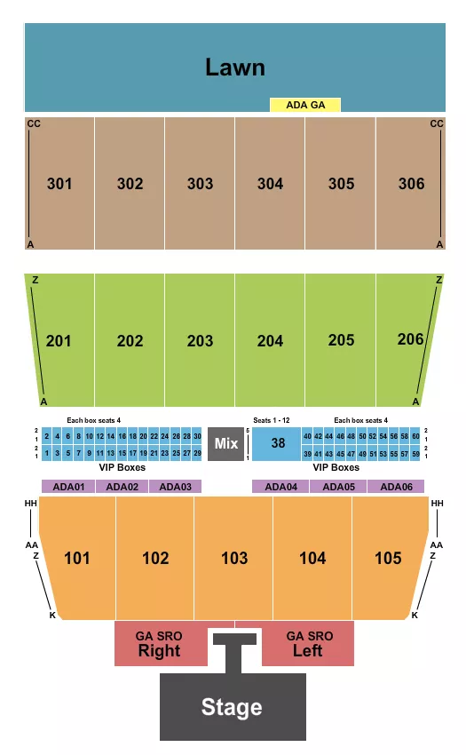 OLD DOMINION Seating Map Seating Chart