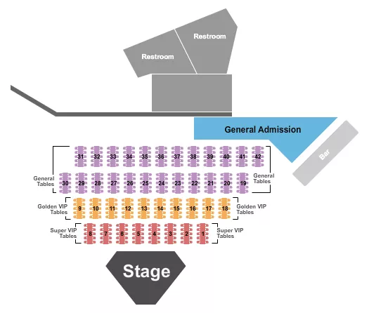 MAJESTIC EVENT CENTER ORLANDO TABLES 3 Seating Map Seating Chart