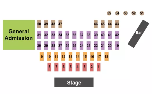 MAJESTIC EVENT CENTER ORLANDO TABLES Seating Map Seating Chart