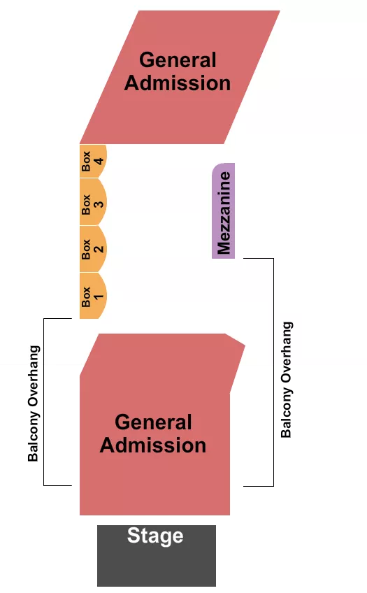 END STAGE Seating Map Seating Chart