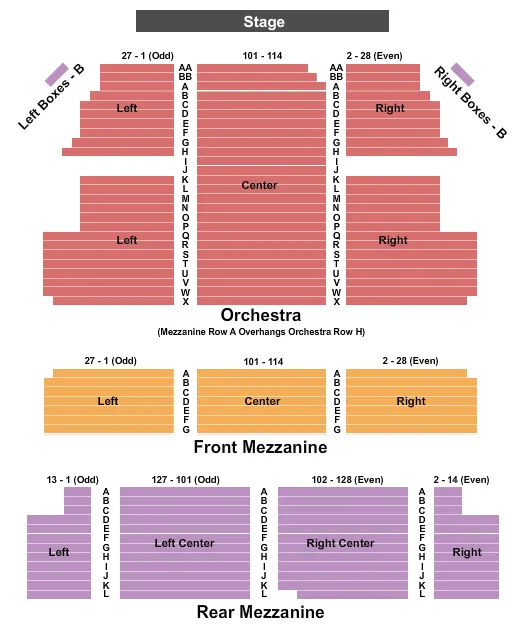 MAJESTIC THEATRE NY END STAGE Seating Map Seating Chart