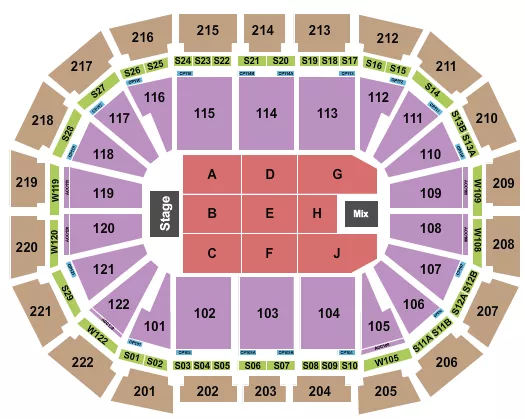 ENDSTAGE 3 Seating Map Seating Chart