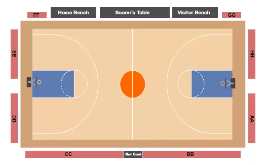 MT BANK CENTER BASKETBALL Seating Map Seating Chart