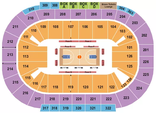PLAYERS ERA BASKETBALL Seating Map Seating Chart