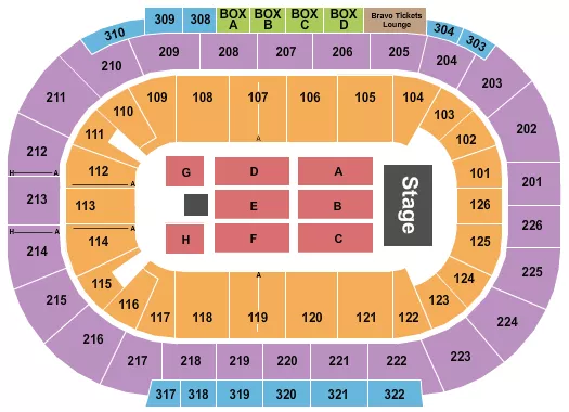 END STAGE Seating Map Seating Chart