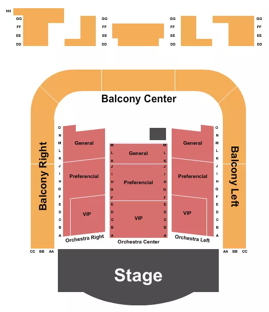 ENDSTAGE 3 Seating Map Seating Chart