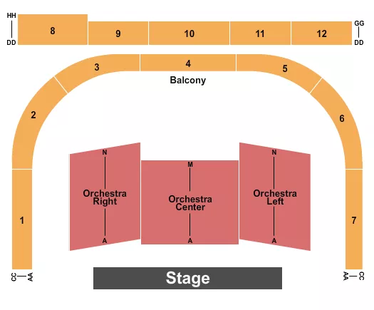 ENDSTAGE Seating Map Seating Chart