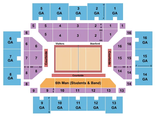VOLLEYBALL Seating Map Seating Chart