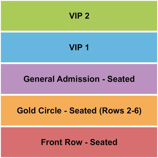 FRONT ROW GC GA VIP Seating Map Seating Chart