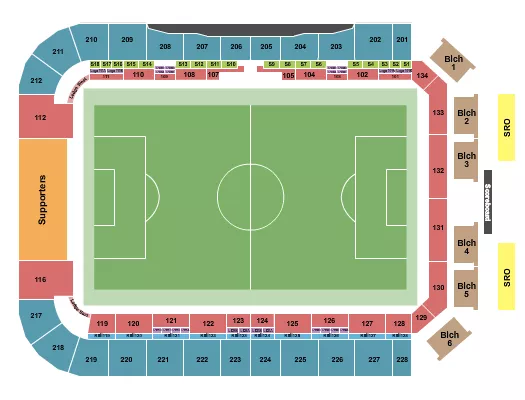 SOCCER 2 Seating Map Seating Chart