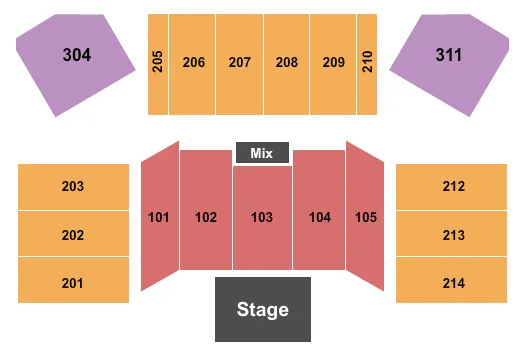 ENDSTAGE RESERVED Seating Map Seating Chart