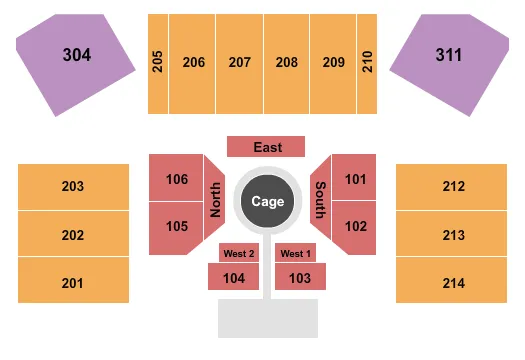 MMA Seating Map Seating Chart