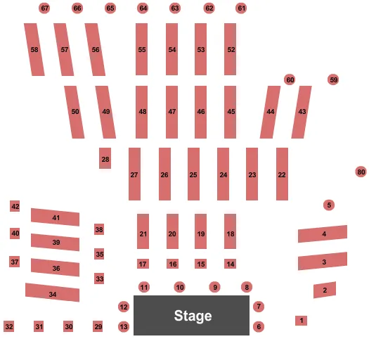 MARK RIDLEYS COMEDY CASTLE END STAGE Seating Map Seating Chart
