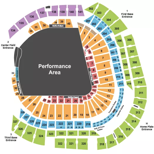 MONSTER JAM Seating Map Seating Chart