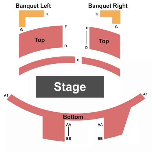 CENTER STAGE Seating Map Seating Chart