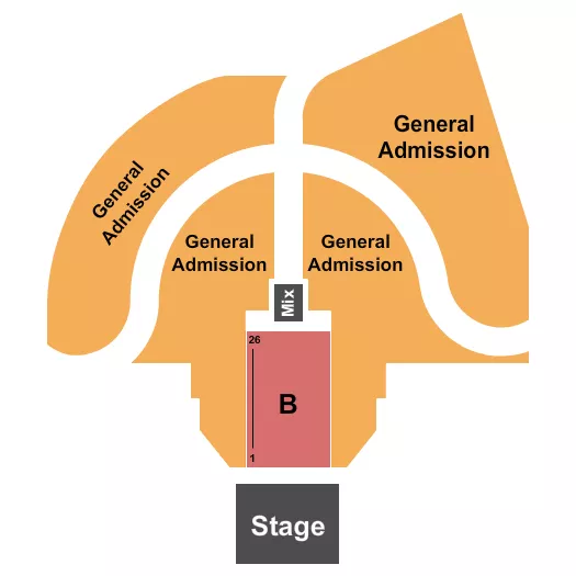 ENDSTAGE B SECTION Seating Map Seating Chart