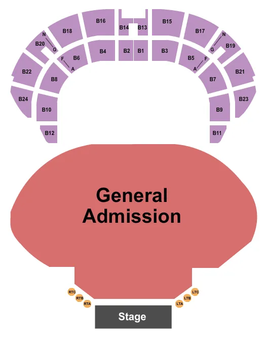 ENDSTAGE GA FLR Seating Map Seating Chart