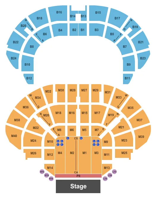 ENDSTAGE PIT Seating Map Seating Chart