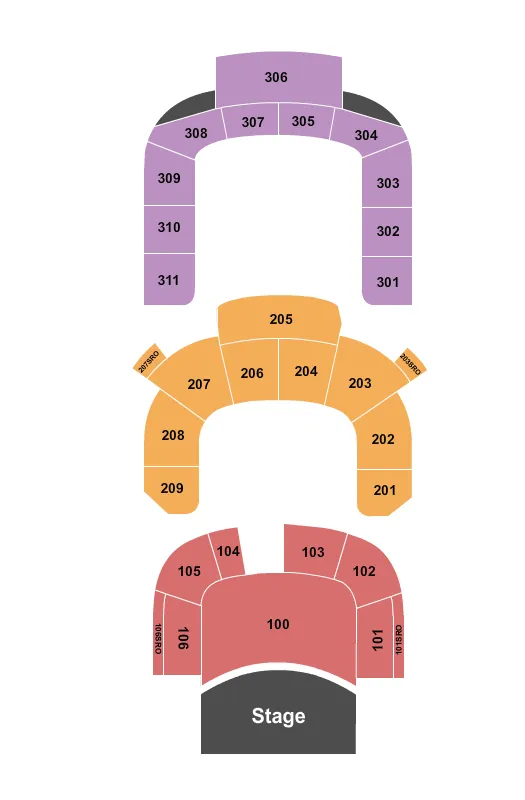 ENDSTAGE Seating Map Seating Chart
