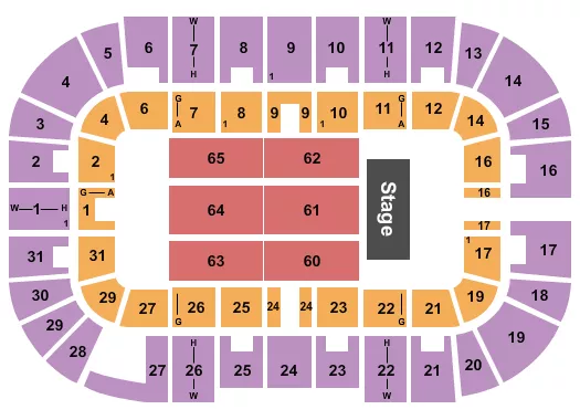ENDSTAGE 4 Seating Map Seating Chart