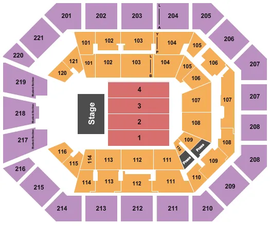 ENDSTAGE 2 Seating Map Seating Chart