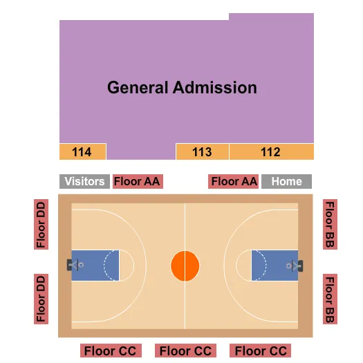 BASKETBALL Seating Map Seating Chart