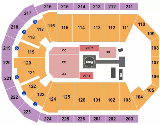 MMA Seating Map Seating Chart
