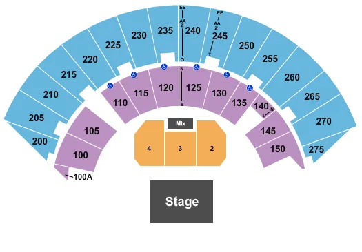 END STAGE Seating Map Seating Chart