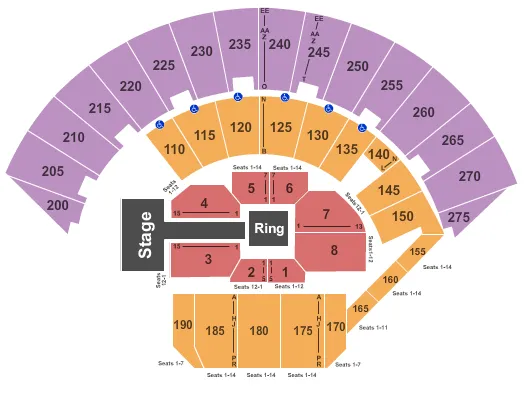 WRESTLING Seating Map Seating Chart