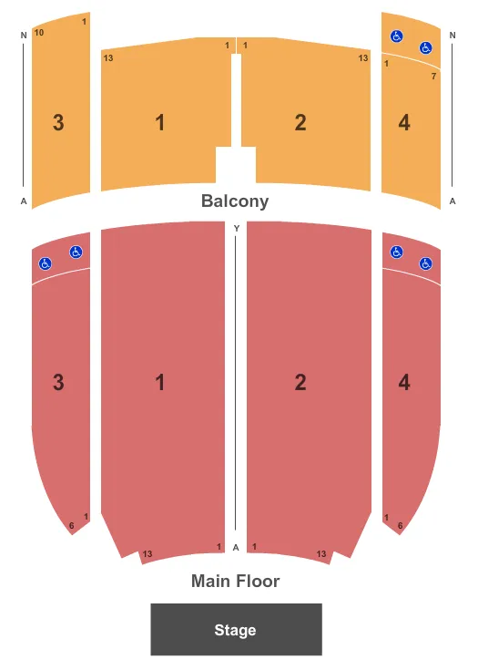 END STAGE Seating Map Seating Chart