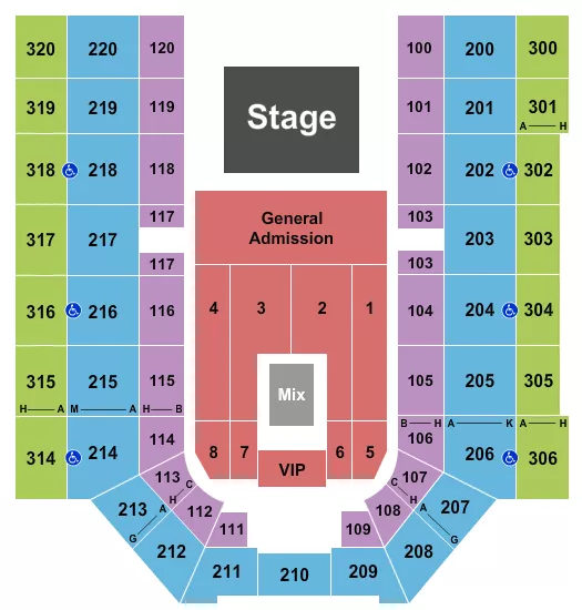 BREAKING BENJAMIN Seating Map Seating Chart